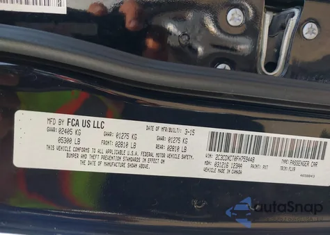 2015 Dodge Charger Road/Track из США, поврежденный, VIN 2C3CDXCT0FH759448